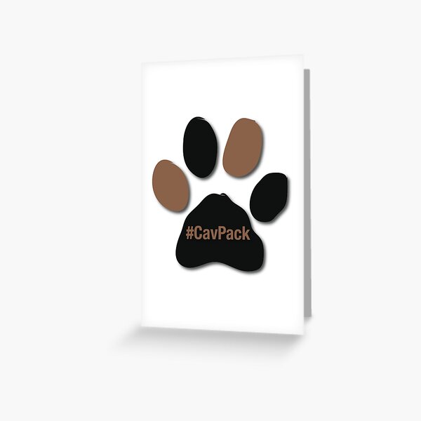Black & Tan Paw CavPack Greeting Card