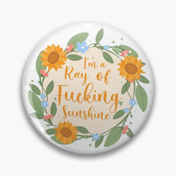 Item preview, I'm A Ray Of F***ing Sunshine | Socially Awkward Floral Wreath designed and sold by 0TeeDesigns.