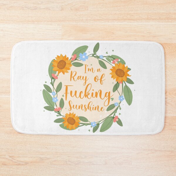 Item preview, I'm A Ray Of F***ing Sunshine | Socially Awkward Floral Wreath designed and sold by 0TeeDesigns.