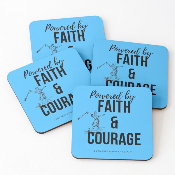 Item preview, Powered By Faith and Courage David and Goliath 2 designed and sold by JohnSit.