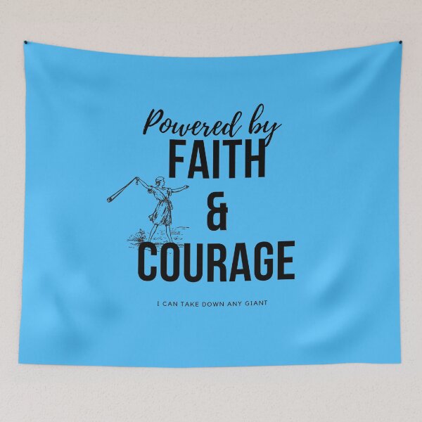 Item preview, Powered By Faith and Courage David and Goliath 2 designed and sold by JohnSit.