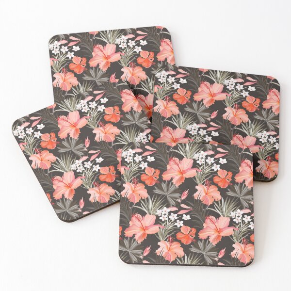 Item preview, Watercolor Hibiscus summer floral jungle designed and sold by Milatoo.
