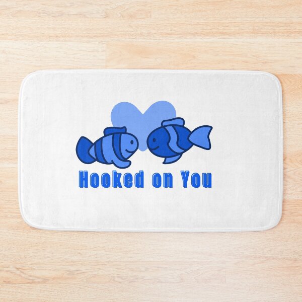 Item preview, Hooked on You in Blue Valentines Day Design - Cute designed and sold by Pumpkin-Prints.