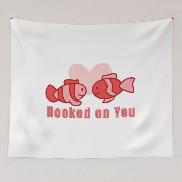 Item preview, Hooked on You in Red Valentines Day Design - Cute designed and sold by Pumpkin-Prints.
