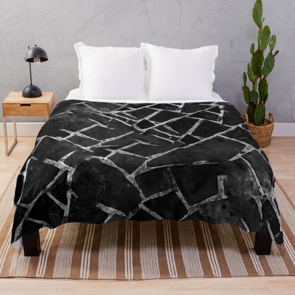 Item preview, Black and White Mosaic Texture Pattern designed and sold by DFLC Prints.