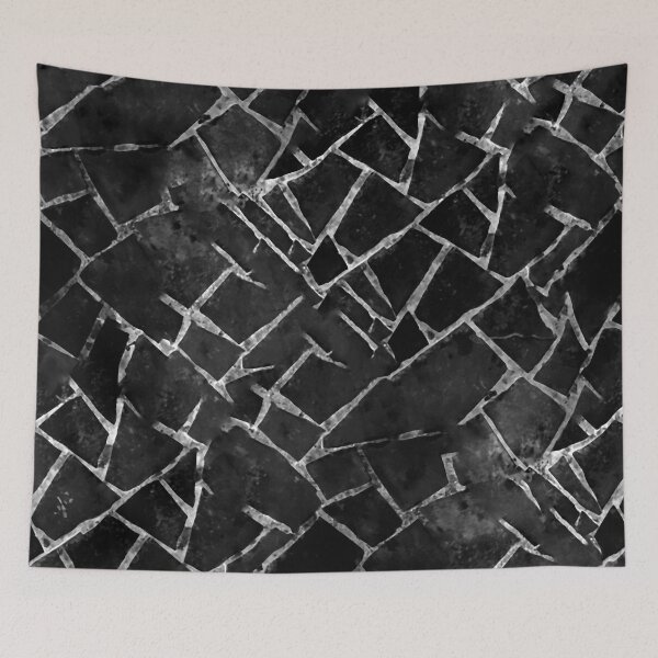 Item preview, Black and White Mosaic Texture Pattern designed and sold by DFLC Prints.