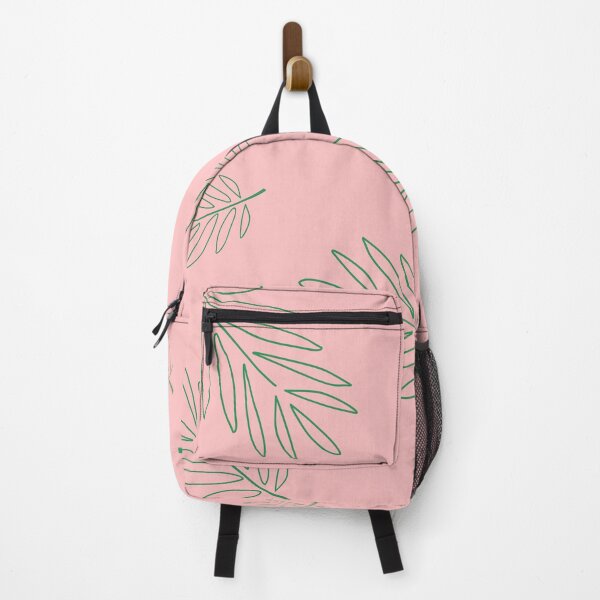 Item preview, Tropical pink and green leaf print designed and sold by moonprints.