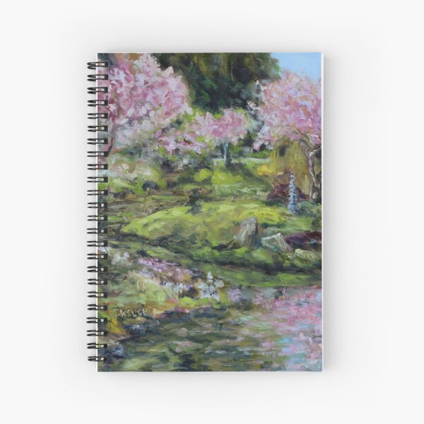 Cherry Blossoms Mayne Island Japanese Garden Spiral Notebook
