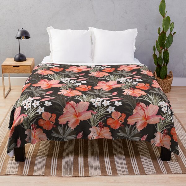 Item preview, Watercolor Hibiscus summer floral jungle designed and sold by Milatoo.