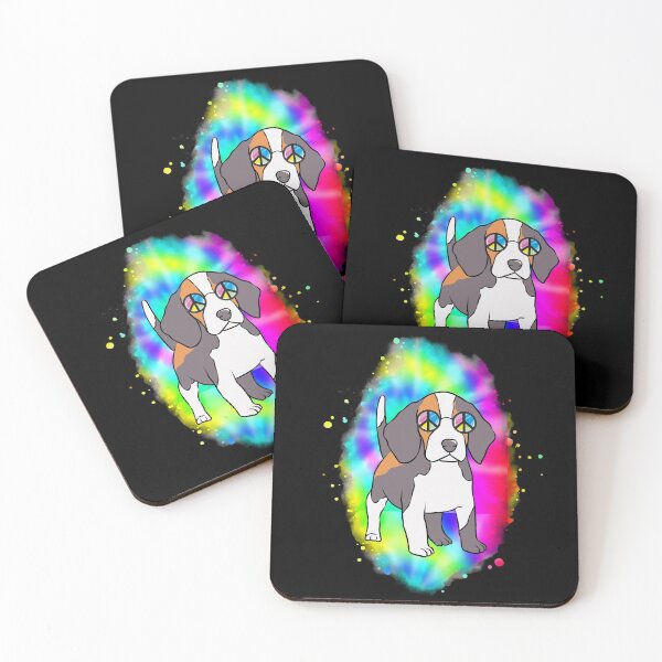 Item preview, Cute Hippie Beagle Tie Dye Peace Sign Dog Lovers designed and sold by funnytshirtemp.