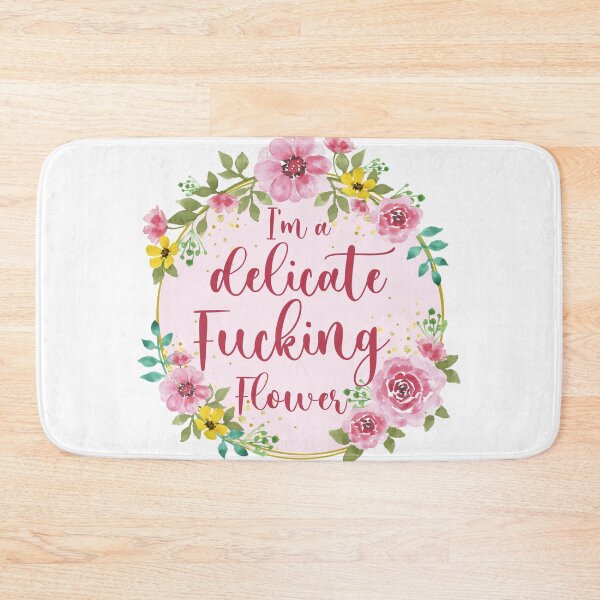 Item preview, I'm a Delicate F***ing Flower | Socially Awkward Floral Wreath designed and sold by 0TeeDesigns.