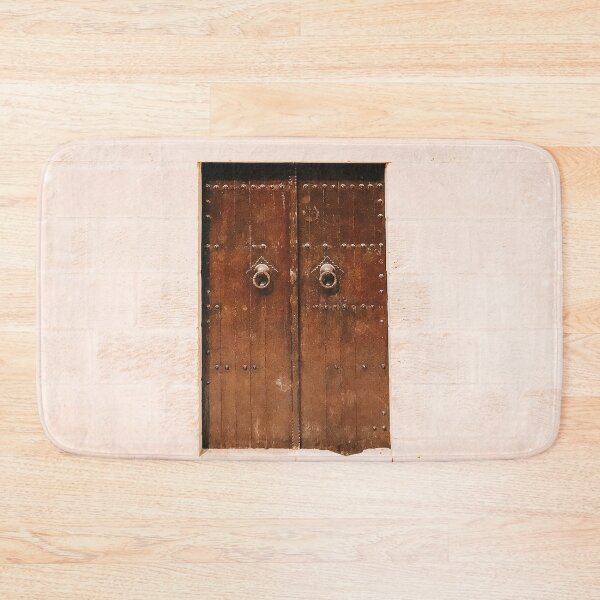 Item preview, Wooden door with pink wall, North African architecture designed and sold by Melissa Peltenburg.