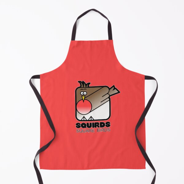 Item preview, Fun Graphic Retro Square Bird Red Robin Squirds designed and sold by Quooki.