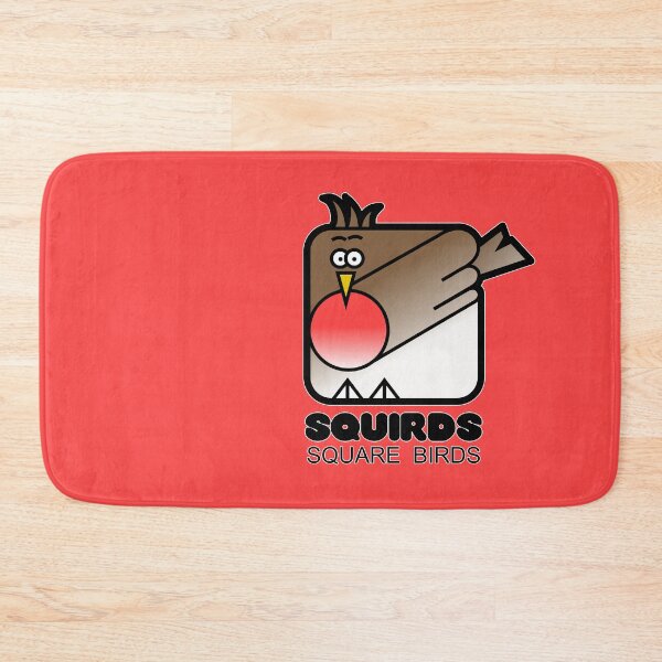 Item preview, Fun Graphic Retro Square Bird Red Robin Squirds designed and sold by Quooki.