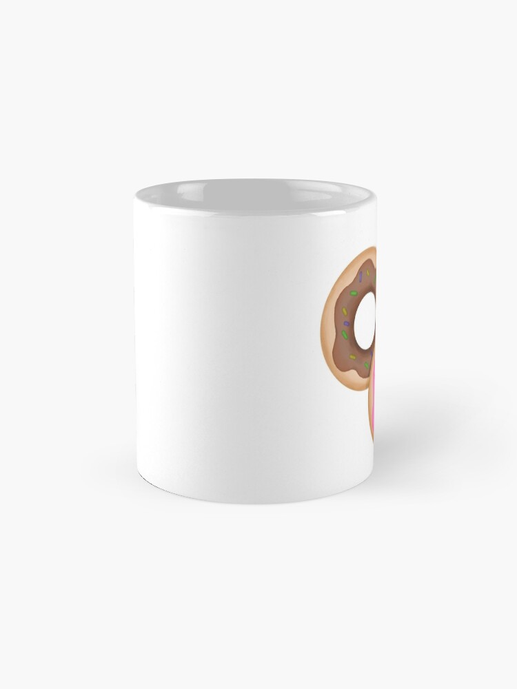 Alternate view of Donut Trio Pink Blue Brown Coffee Mug