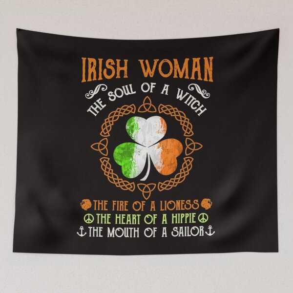 Item preview, St Patricks Day Women Shirts Irish Woman The Soul Of An Witch designed and sold by BiancaMoss51.