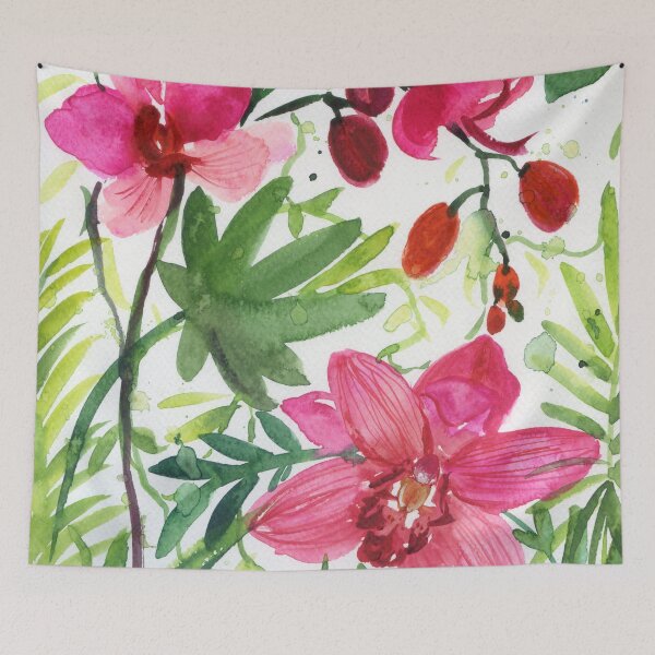 Item preview, orchideas: watercolor flowers designed and sold by kosarandrea.
