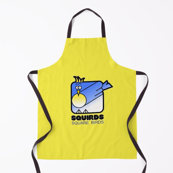 Item preview, Fun Graphic Square Bird Blue Jay Squirds Lemon Yellow designed and sold by Quooki.
