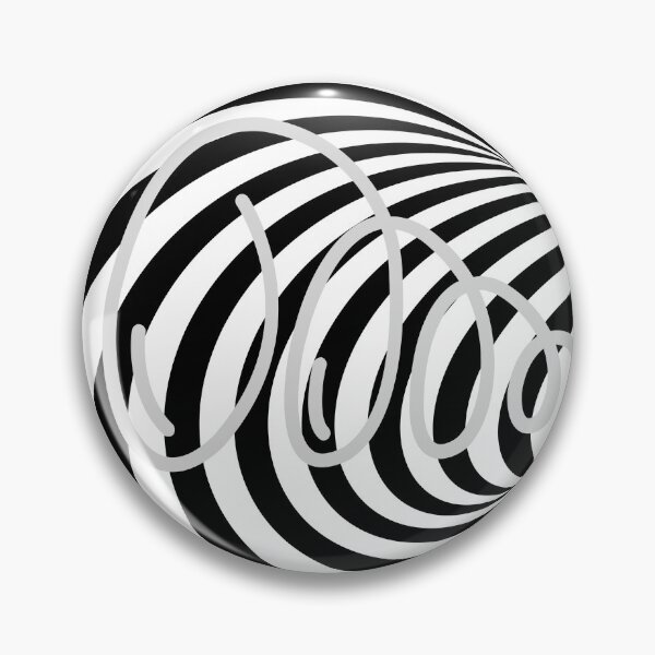 Item preview, Black, White and heather Spiral spring illusion pattern designed and sold by Maanya-Tees.