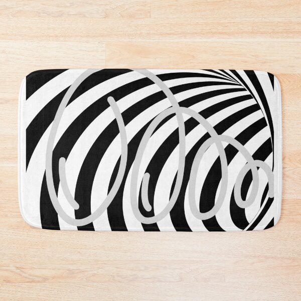 Item preview, Black, White and heather Spiral spring illusion pattern designed and sold by Maanya-Tees.