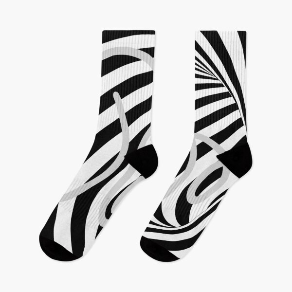 Item preview, Black, White and heather Spiral spring illusion pattern designed and sold by Maanya-Tees.