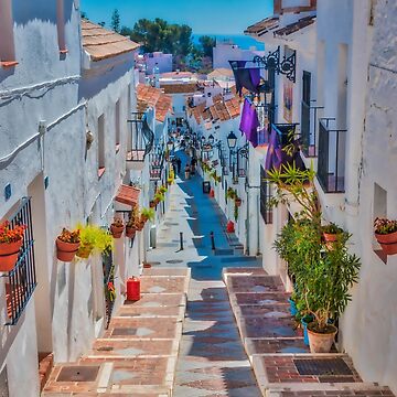 Artwork thumbnail, The Steps at Mijas by Viv Thompson Photography