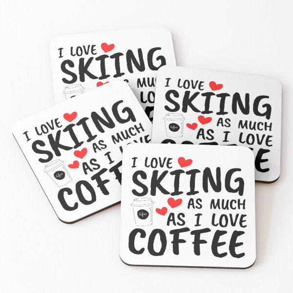 Item preview, I love skiing  as much as I love coffee designed and sold by TheGreenGoat.