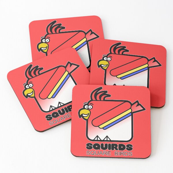 Item preview, Fun Graphic Square Parrot Retro Squirds Red designed and sold by Quooki.