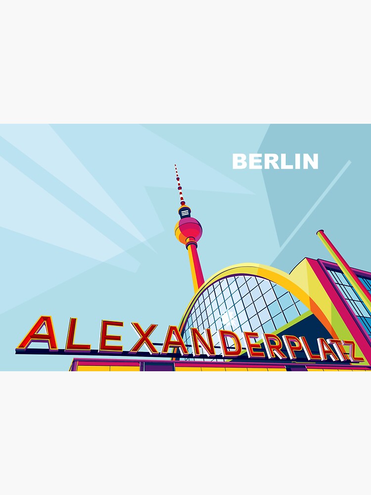 "Berlin Alexanderplatz pop art" Sticker for Sale by DKShirts Redbubble