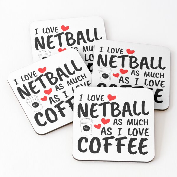 Item preview, I love netball as much as I love coffee designed and sold by TheGreenGoat.