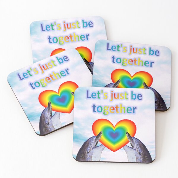 Item preview, A pair of dolphins loving each other, Let's just be together designed and sold by helenkaiy.
