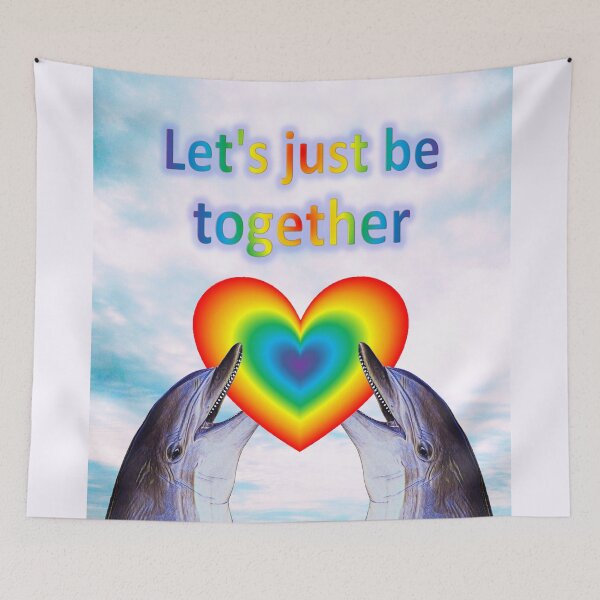 Item preview, A pair of dolphins loving each other, Let's just be together designed and sold by helenkaiy.