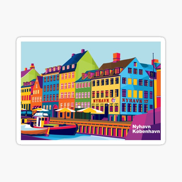 Nyhavn pop-art Sticker
