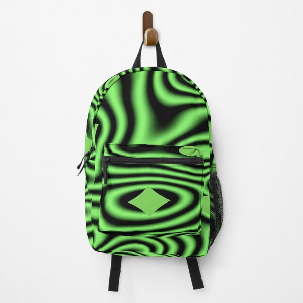 Item preview, Florescent green and black wave illusion pattern designed and sold by Maanya-Tees.