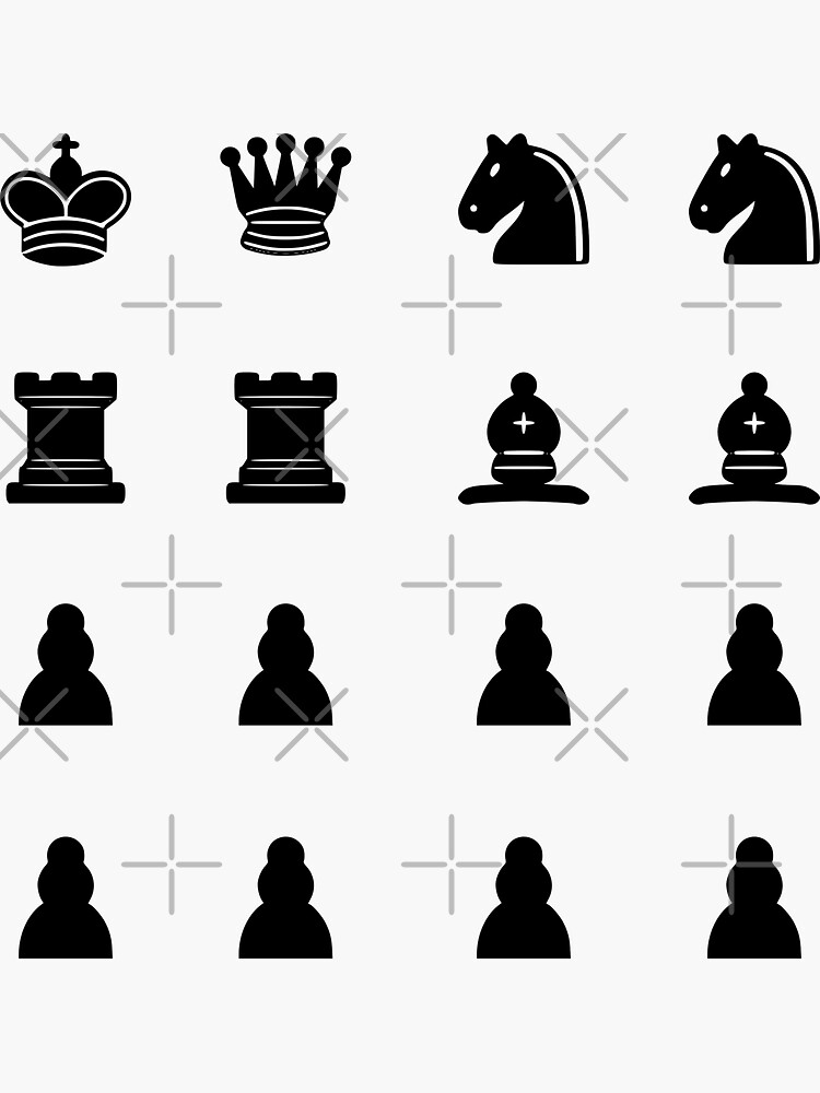 Complete Chess Set 1 - Black Chess Pieces by ChloeJoyeux
