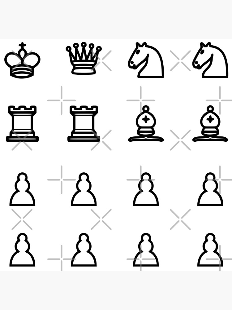 Chess pieces line collection. Chess game icon set. Simple flat set