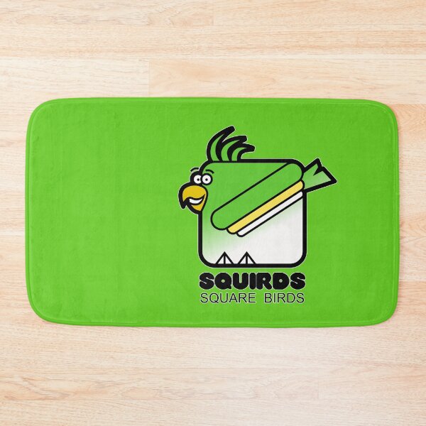 Item preview, Fun Graphic Retro Square Bird Parakeet Squirds Lime Green designed and sold by Quooki.
