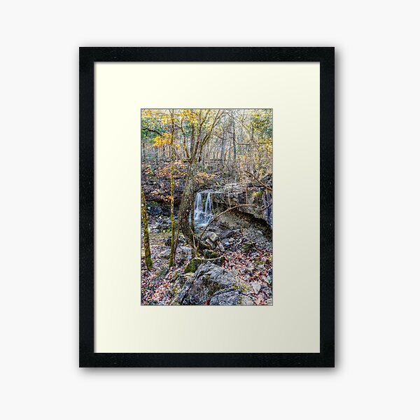 Henning Waterfall In The Woods Framed Art Print