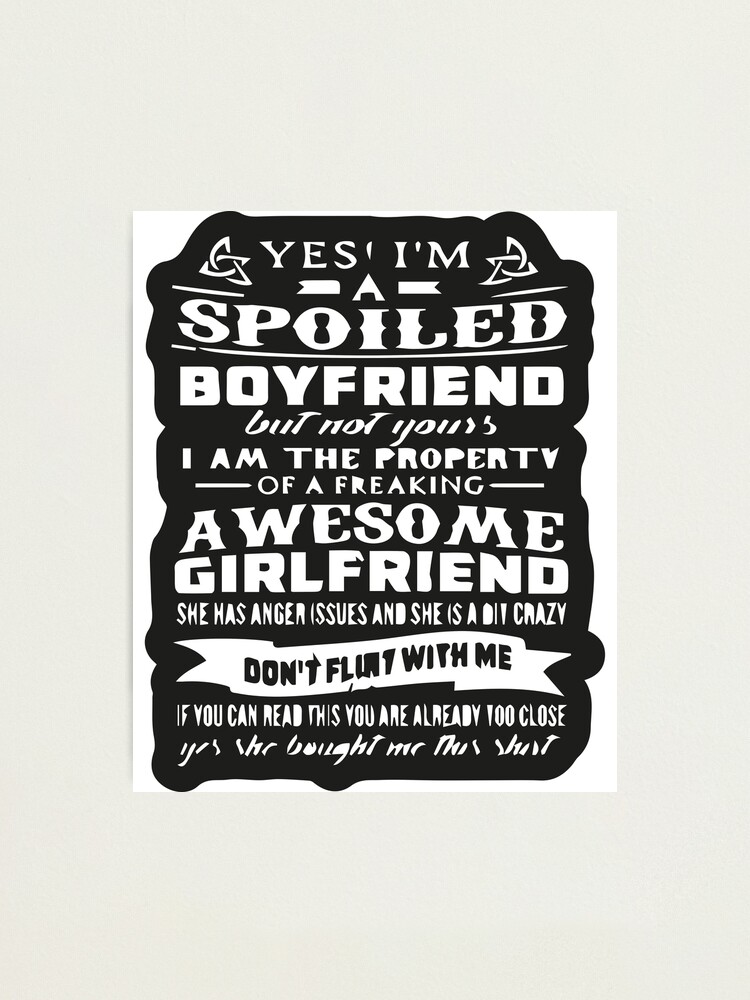 Boyfriend Birthday Gifts - I Love My Crazy Girlfriend Best Funny Gag Gift  Ideas for Boyfriends for Anniversary Christmas or Valentines Day Art Board  Print for Sale by merkraht