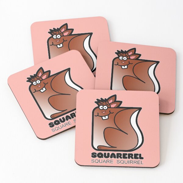 Item preview, Fun Graphic Retro Square Squirrel Squarerel Pink designed and sold by Quooki.