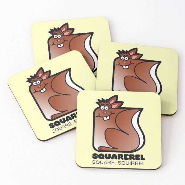 Item preview, Fun Graphic Retro Square Squirrel Squarerel Yellow designed and sold by Quooki.
