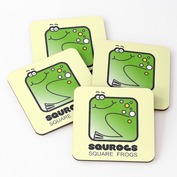 Item preview, Fun Graphic Retro Square Frog Squrogs Yellow designed and sold by Quooki.