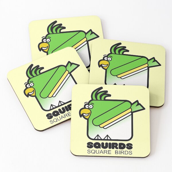 Item preview, Fun Graphic Retro Square Bird Parakeet Squirds Yellow designed and sold by Quooki.