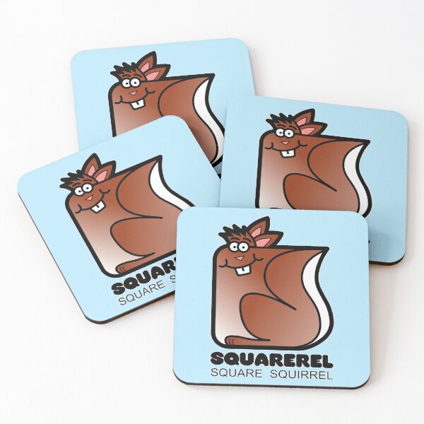 Item preview, Square Squirrel Retro Minimalist Squarerel Blue designed and sold by Quooki.