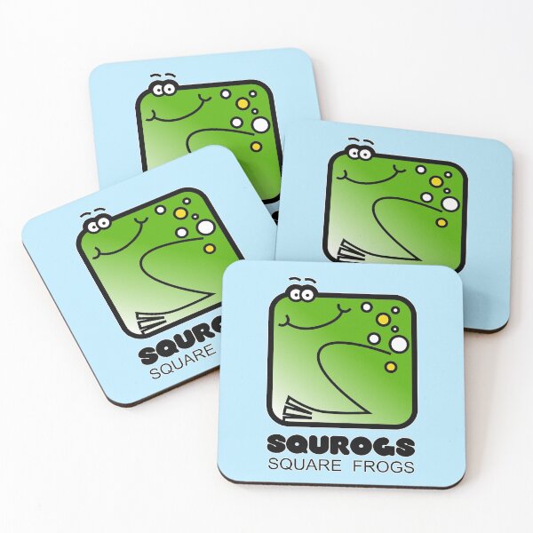 Item preview, Square Frog Retro Minimalist Squrogs Blue designed and sold by Quooki.