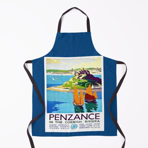 Item preview, PENZANCE : Vintage Cornwall United Kingdom Travel and Tourism Print  designed and sold by posterbobs.
