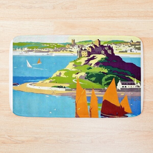 Item preview, PENZANCE : Vintage Cornwall United Kingdom Travel and Tourism Print  designed and sold by posterbobs.