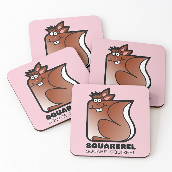 Item preview, Square Squirrel Retro Minimalist Squarerel Pink designed and sold by Quooki.