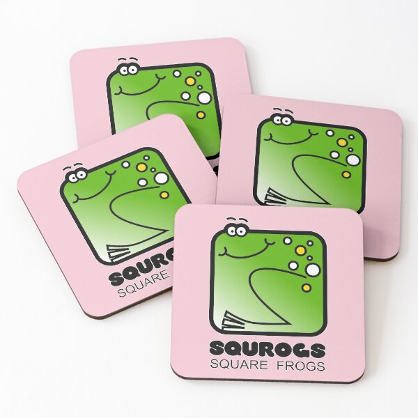 Item preview, Square Frog Retro Minimalist Squrogs Pink designed and sold by Quooki.
