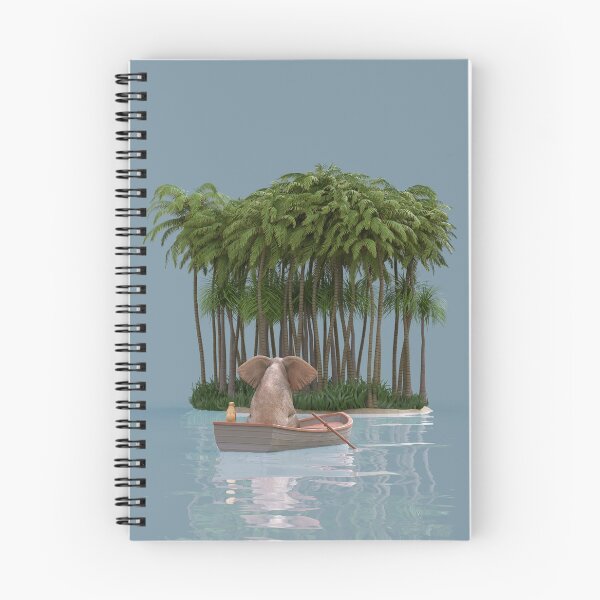Item preview, elephant and dog sail in a boat to the island  designed and sold by Mike Kiev art.